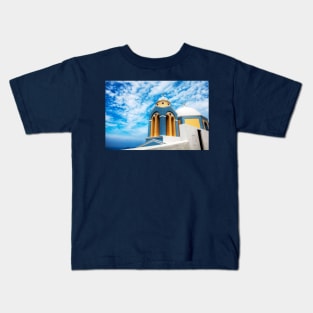 Santorini Greek Orthodox Church Kids T-Shirt